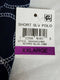 Charter Club Women Short Sleeve Blue Polo Shirt Chain Print Stretch Top Size XXL - evorr.com