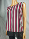 $88 Michael Kors Women Scoop Neck Sleeveless Bold Striped Blouse Top Plus 2X - evorr.com