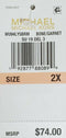 $88 Michael Kors Women Scoop Neck Sleeveless Bold Striped Blouse Top Plus 2X - evorr.com