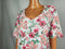 New Karen Scott Womens Elbow Sleeve V-Neck White Multi Floral Blouse Top Plus 2X - evorr.com