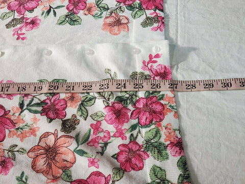 Karen Scott Women Long Sleeve Button Front White Multi Floral Cardigan Plus 1X