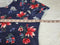 Karen Scott Women Short Sleeve Scoop Neck Blue Floral Printed Blouse Top Size XL - evorr.com