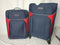 $500 Nautica Oceanview 5 PC Luggage Set Spinner Suitcase Blue Red Soft case