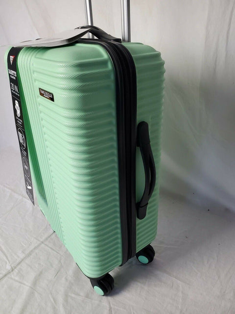 Travelers Club  Basette 20" Green Mint Luggage Spinner Carry On Suitcase