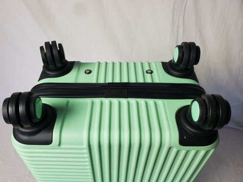 Travelers Club  Basette 20" Green Mint Luggage Spinner Carry On Suitcase