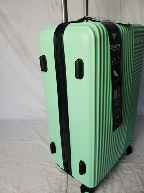 Travelers Club Luggage Basette 24" Mint Green Luggage Suitcase Spinner Wheels
