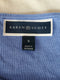 New Karen Scott Women's Short Sleeve Scoop Neck Blue Grommet Blouse Top Size S