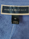 Karen Scott Women's Short Sleeve V-Neck Blue Knit Eyelet Trim Blouse Top Plus 1X