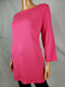New Karen Scott Women's 3/4 Sleeve Boat-Neck Pink Blouse Tunic Top Plus Size 2XL - evorr.com