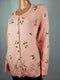New Karen Scott Women's Long Sleeve Button Front Pink Flowers Cardigan Plus 2X - evorr.com