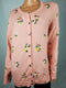 New Karen Scott Women's Long Sleeve Button Front Pink Flowers Cardigan Plus 2X - evorr.com