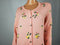 New Karen Scott Women's Long Sleeve Button Front Pink Flowers Cardigan Plus 2X - evorr.com