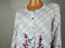 Karen Scott Women's Long Sleeve Button Front Gingham Flowers Cardigan Plus 0X