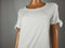 New Karen Scott Women Short Tie Sleeve White Cotton Scoop Neck Blouse Top Size M