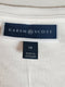 Karen Scott Women Short Sleeve V-Neck White Knit Eyelet Trim Blouse Top Plus 1X