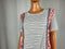 Style&Co Women Short Sleeve Scoop Neck White Striped Lace Blouse Top Plus 3X - evorr.com