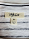 Style&Co Women Short Sleeve Scoop Neck White Striped Lace Blouse Top Plus 3X - evorr.com