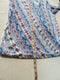 Style&Co Women Long Bell Sleeve Blue Print Faux Wrap Blouse Top Stretch Size M - evorr.com