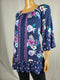 New Style&Co. Women's Bell Sleeve On Off Shoulder Mix Print Blouse Top Plus 1X - evorr.com