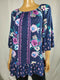 New Style&Co. Women's Bell Sleeve On Off Shoulder Mix Print Blouse Top Plus 1X - evorr.com