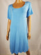 Style&Co. Women's Blue Short Sleeve Scoop Neck Swing Tunic Dress Stretch Plus 2X - evorr.com
