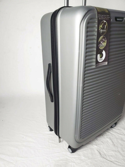 $380 Travel Select Savannah 28" HardCase Spinner Luggage Suitcase Silver Upright