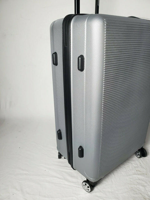 $284 New Rockland Skyline 28" Hard case Luggage Suitcase Silver Spinner Wheels