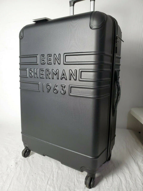 $480 New Ben Sherman Ripon 28" Hard Case Spinner Luggage Suitcase Black
