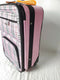 $180 New Rockland 2 Piece Carry On Luggage Set Rolling Suitcase Pink Plaids