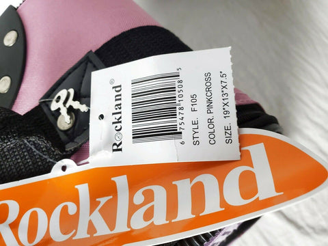 $180 New Rockland 2 Piece Carry On Luggage Set Rolling Suitcase Pink Plaids