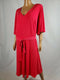 $89 Charter Club Women's Elbow Sleeve V-Neck Belted Dress Tunic Pink PLUS 4X