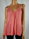 Intimately Free People Women's V-Neck Sleeveless Striped Blouse Tank Top Pink S - evorr.com