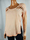 New We The Free Women Long Sleeve Scoop-Neck Blouse Top Lace Up Neck Size XS - evorr.com