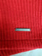Calvin Klein Jeans Women's Red Long Sleeve Key Hole Neck Rib Blouse Top Size XL
