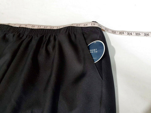 $59 KAREN SCOTT Women's Comfort Dress Pants Black Pull On Short Length Plus 2X