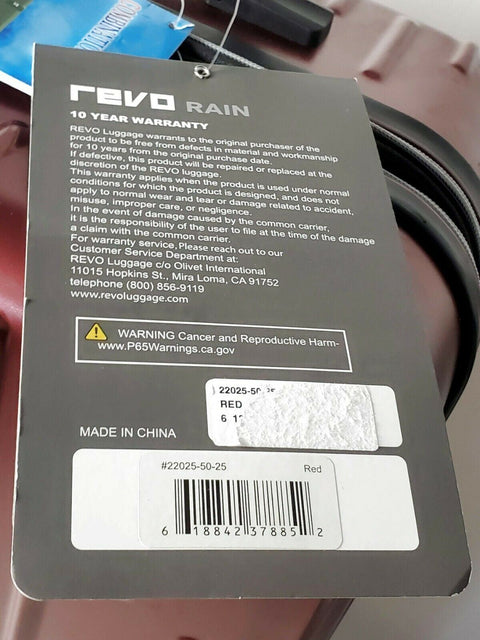 $200 Revo Rain 25" HardCase Expandable Spinner Wheel Suitcase Luggage TSA