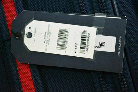 $460 New Nautica Oceanview 5 PC Luggage Set Spinner Suitcase Blue Red Soft