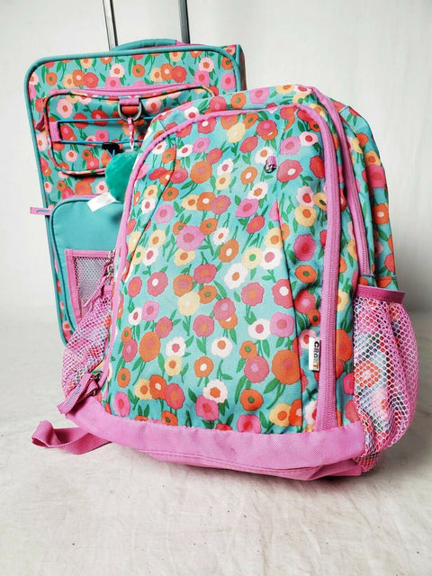 $160 Crckt Kids 2-Piece Printed Carry-On Suitcase Luggage & Backpack Set Pink
