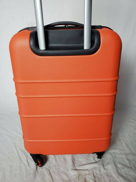 New Calvin Klein Fillmore 21" Carry On Hard side Luggage Orange Spinner