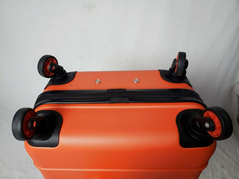 New Calvin Klein Fillmore 21" Carry On Hard side Luggage Orange Spinner