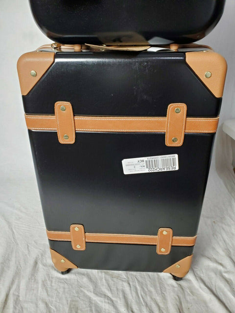 $400 NEW CHARIOT GATSBY 2PC HARDSIDE LUGGAGE SET BLACK CARRY ON