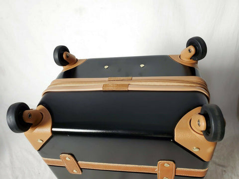 $400 NEW CHARIOT GATSBY 2PC HARDSIDE LUGGAGE SET BLACK CARRY ON