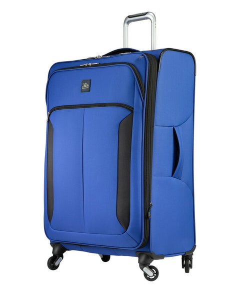 $200 New Skyway Mirage 3.0 24" Check-In Spinner Luggage Blue Suitcase Softcase