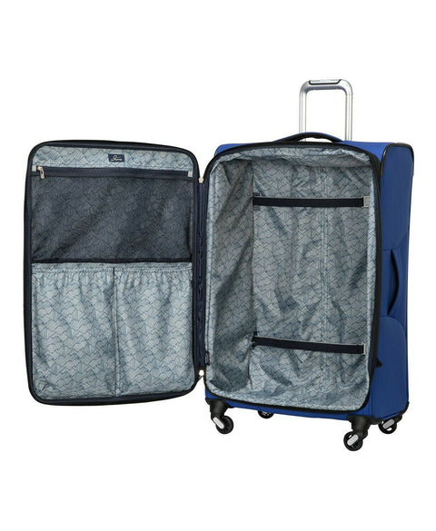 $200 New Skyway Mirage 3.0 24" Check-In Spinner Luggage Blue Suitcase Softcase