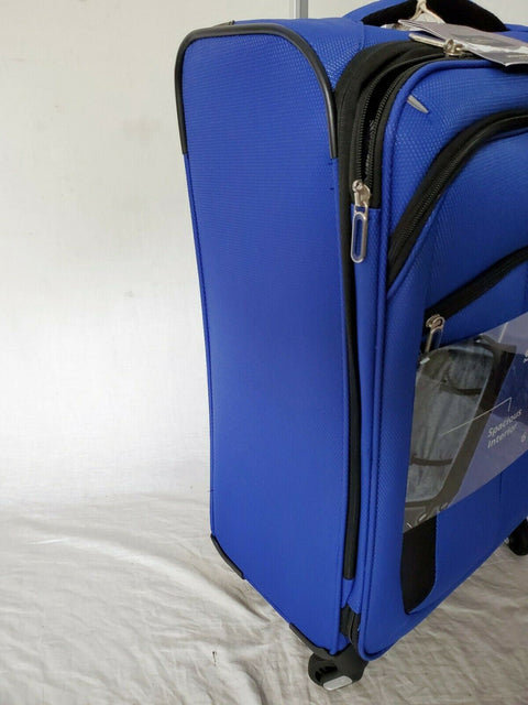 $200 New Skyway Mirage 3.0 24" Check-In Spinner Luggage Blue Suitcase Softcase
