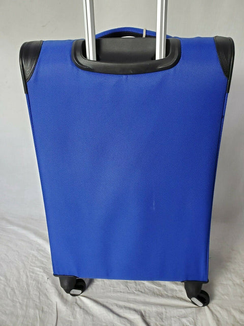$200 New Skyway Mirage 3.0 24" Check-In Spinner Luggage Blue Suitcase Softcase