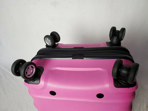 $200 New Antler Juno DLX 20" Hardside Expandable Spinner Carry-On Suitcase Pink