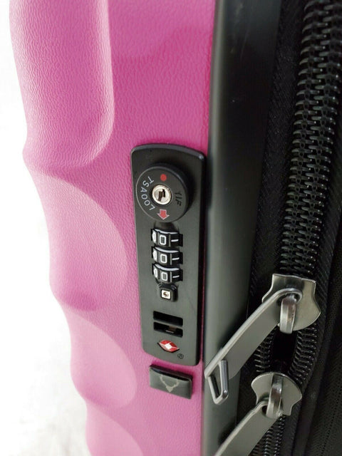 $200 New Antler Juno DLX 20" Hardside Expandable Spinner Carry-On Suitcase Pink
