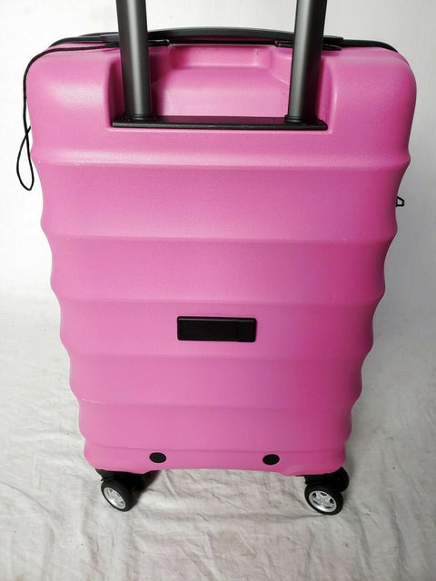$200 New Antler Juno DLX 20" Hardside Expandable Spinner Carry-On Suitcase Pink