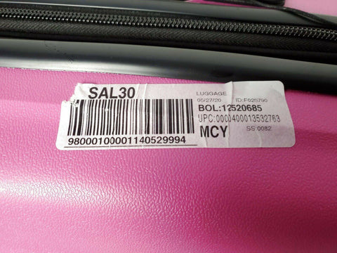 $200 New Antler Juno DLX 20" Hardside Expandable Spinner Carry-On Suitcase Pink